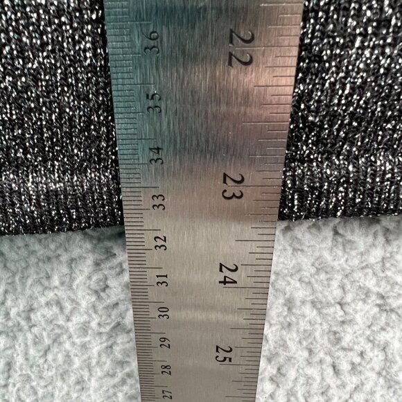 Susan Graver Womens Top 1X Black Metallic Pullover Jewel Neck Knit Shirt - Picture 7 of 7